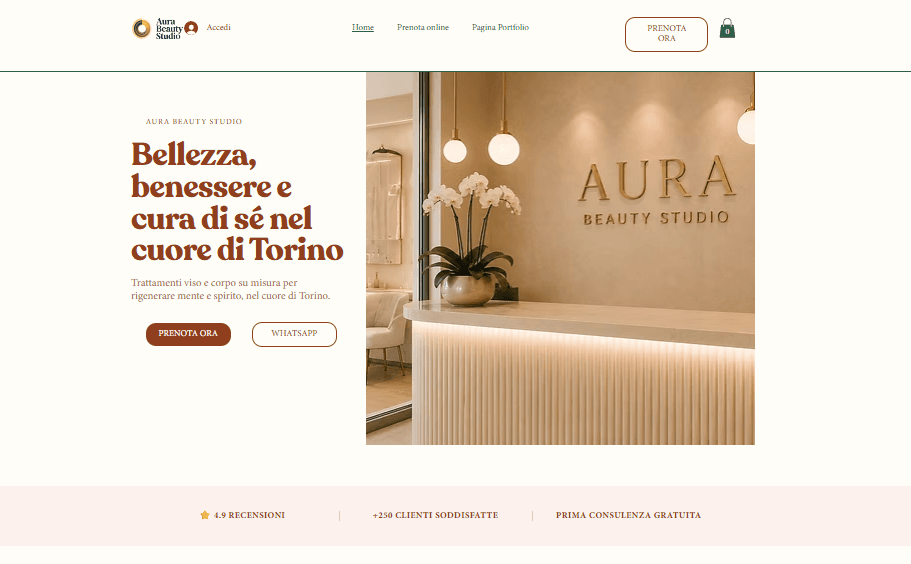 Progetto dimostrativo – Aura Beauty Studio